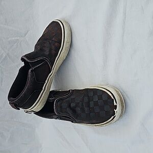 VANS OFF THE WALL YOUTH size 13 Checkered Canvas Slip On Sneakers